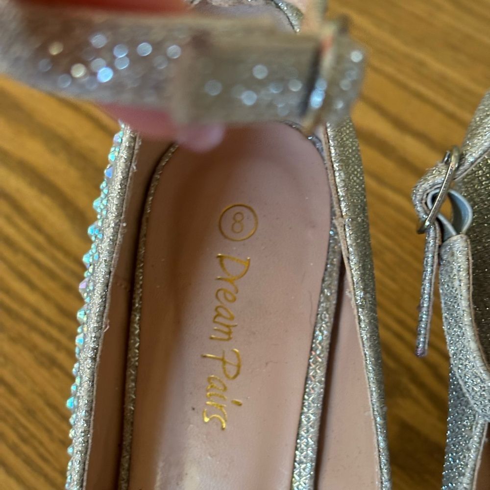 Elegant Silver Peep-Toe 5 inch Heels by Dreampairs - Picture 2 of 9